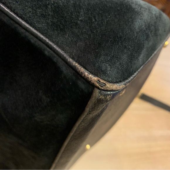 Authentic Gucci, bamboo black suede 2 way bag - Picture 16 of 16